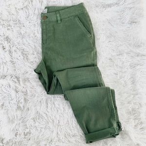 Vineyard Vines Jamie High-Rise Olive Green Jeans